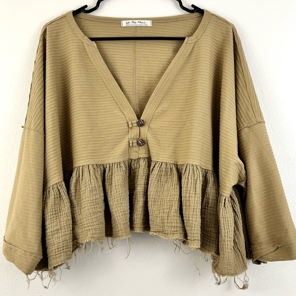 (Never Worn) Free People Dallas Henley Top — (M) - Picture 1 of 10